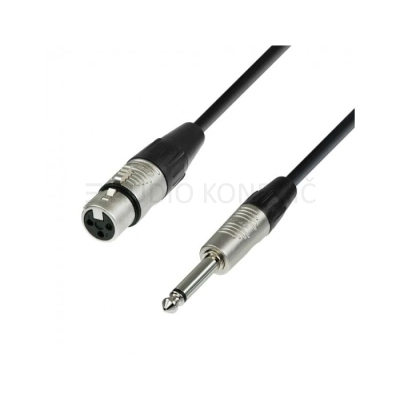 Adam Hall Mikrofonski kabel K4MFP0500, XLR ženski – Jack mono 6.3mm, 5m