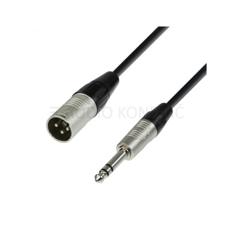 Adam Hall Kabel K4BMV0060, XLR moški Jack stereo 6.3mm, 0.6m