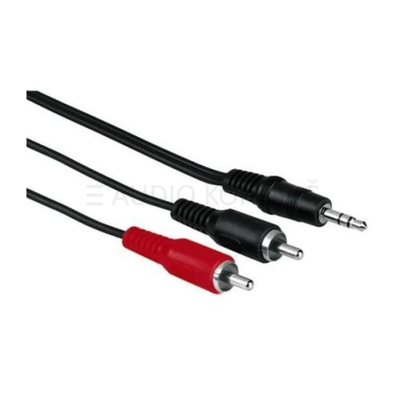 Kabel jack stereo 3,5 – 2x činč, 1,5m