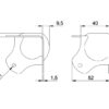 Vogalnik Adam Hall 4122-05 51x51