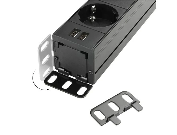 Adam Hall 87471 USB 19" razdelilnik 8 x , 2 x USB polnilnik - slika 4