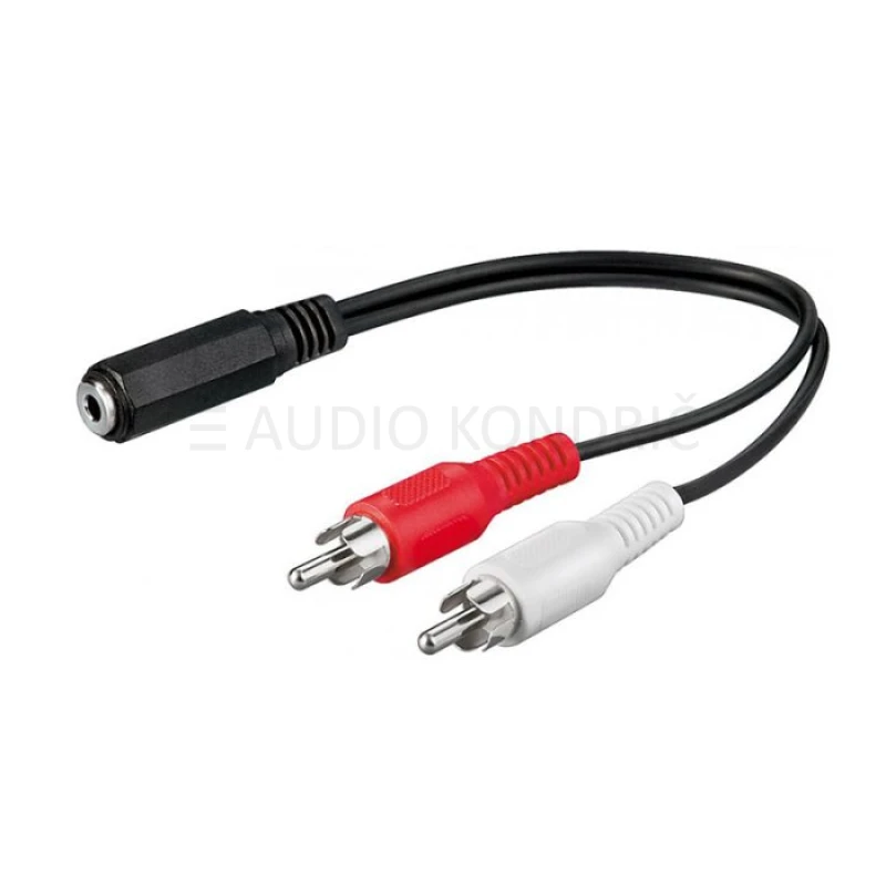 Av Kabel 35mm Stereo Klinkenkupplung Auf 2xcinchstecker Schwarz 15m