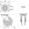 Kolo za rack ohišje Adam Hall 37033 100mm
