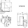 Vogalno kolo za rack ohišje Adam Hall 37501S  75mm