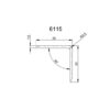 Aluminijast vogalni profil Adam Hall 6115 , 25x25 mm