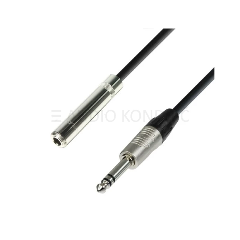 Adam Hall Kabel K4BOV0300 REAN Jack stereo 6.3mm ženski – Jack stereo 6.3mm moški, 3m