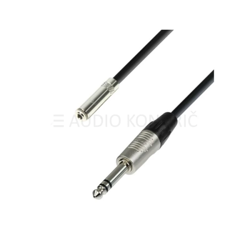Adam Hall Kabel K4BYV0600 REAN Jack stereo 3.5mm ženski – Jack stereo 6.3mm moški, 6m