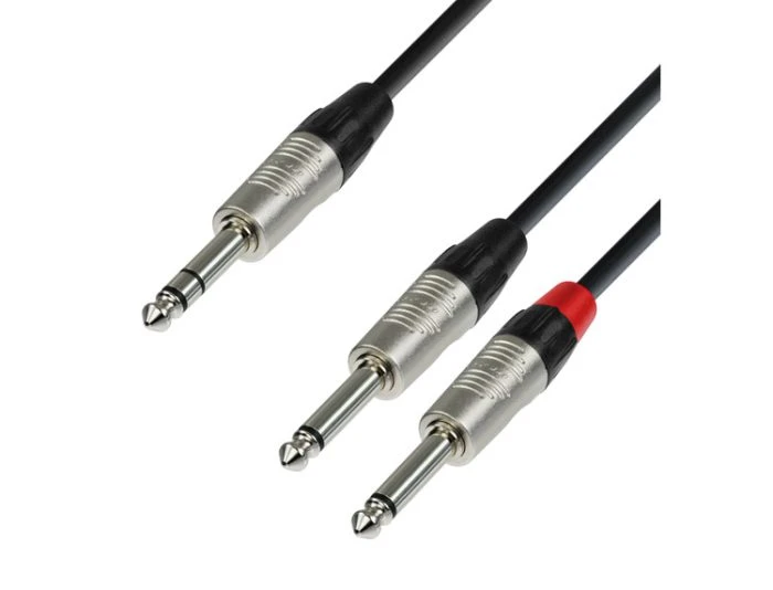Audio kabel 4 STAR YVPP 0600, Jack stereo 6.3mm - 2 x Jack mono 6.3mm, 6m