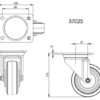 Kolo za rack ohišje Adam Hall 37025 100mm
