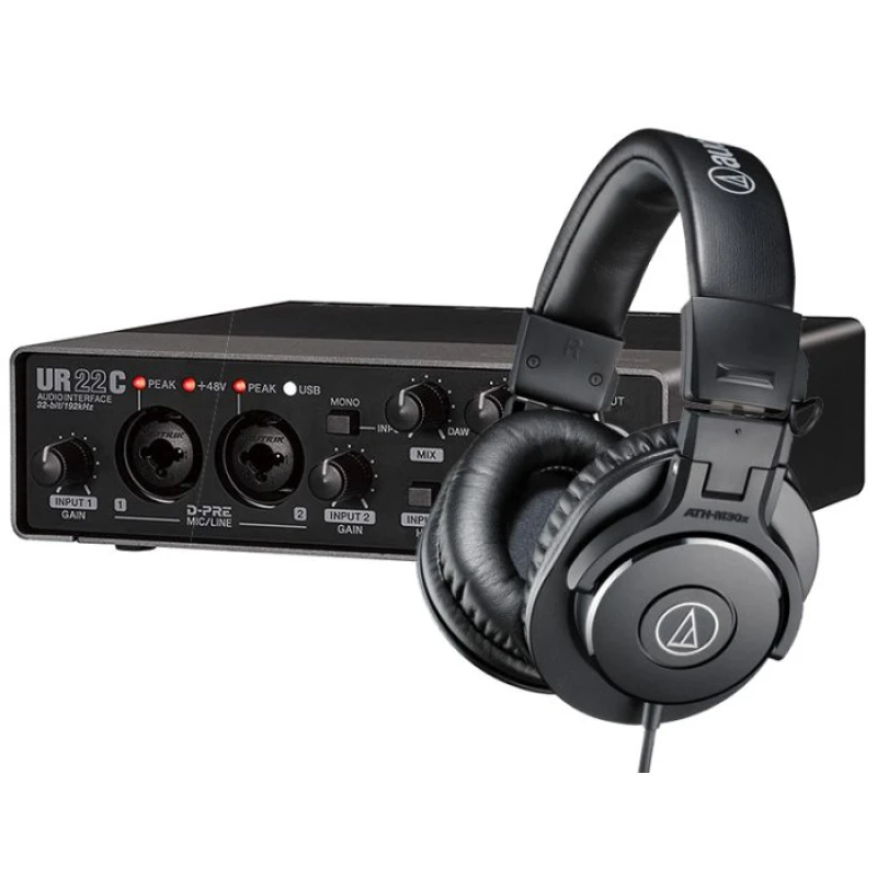 Steinberg UR22C Zvočna kartica in Audio-Technica ATH-M30X studijske slušalke